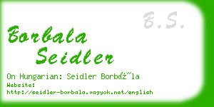 borbala seidler business card